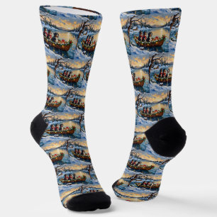Berner Sennenhund Weihnachtsboot Urlaub Socken