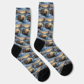 Berner Sennenhund Weihnachtsboot Urlaub Socken (Rechts)