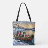 Berner Sennenhund Weihnachtsboot Urlaub Tasche (Rückseite)
