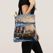 Berner Sennenhund Weihnachtsboot Urlaub Tasche (Von Nahem)