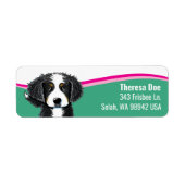 Berner Sennenhund-Wellen-Adressetikett (Vorne)