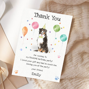 Berner Sennenhund-Welpe Geburtstags-Dankeskarten Einladung