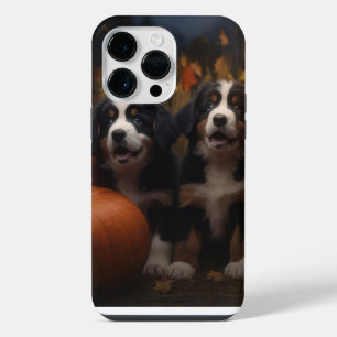 Berner Sennenhund-Welpe Herbstfreude Kürbis iPhone 14 Pro Max Hülle