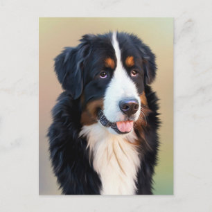 Berner Sennenhund-Welpe-Hunde leere Postkarte