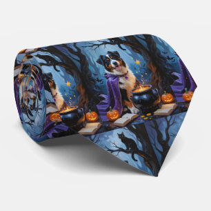 Berner Sennenhund - Whimsical Halloween-Malerei Krawatte