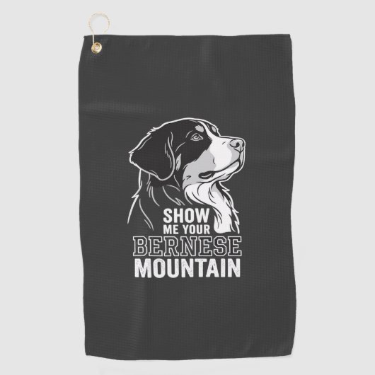 Berner Sennenhund Zeig mir dein Golfhandtuch (Vorderseite)