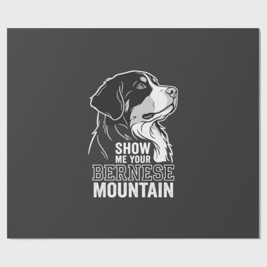 Berner Sennenhund Zeig mir deinen Geschenkpapier (Flach)