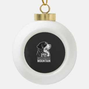 Berner Sennenhund Zeig mir deinen Keramik Kugel-Ornament