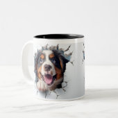 Berner Sennenhund Zweifarbige Tasse (Vorderseite Links)