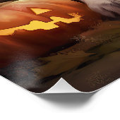Berner Sennenhunde-Kürbisse Halloween Gruselig Poster (Ecke)