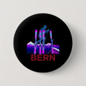 Berner Skifahren und Snowboarden Retro 90er Berner Button (Vorderseite)