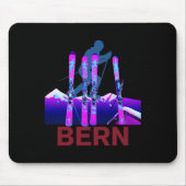 Berner Skifahren und Snowboarden Retro 90er Berner Mousepad (Vorne)