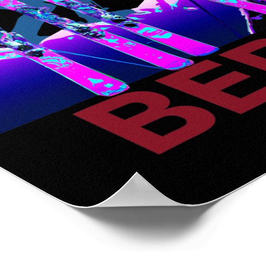 Berner Skifahren und Snowboarden Retro 90er Berner Poster (Ecke)