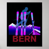 Berner Skifahren und Snowboarden Retro 90er Berner Poster (Vorne)