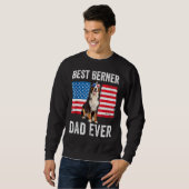 Berner Vater American Flag Dog Eigentümer Bernese  Sweatshirt (Vorne ganz)