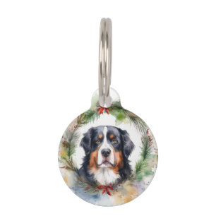 Berner Weihnachts-Kranz Fröhlicher Hund Haustiermarke