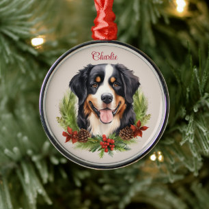Berner Weihnachts-Tiergedächtnis-Hunde-Rasse Ornament Aus Metall