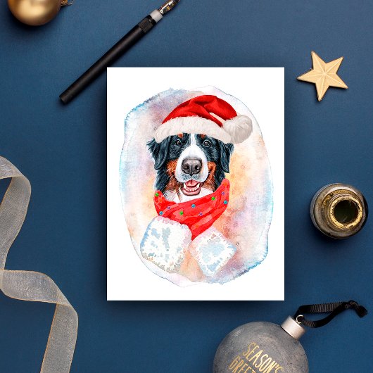 Berner Weihnachtsgeschenke für Hunde Liebhaber Feiertagspostkarte