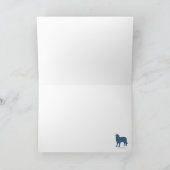 Berners Pulling Santa's Sleigh Feiertagskarte (Innenseite)