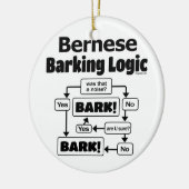 Bernese Barking Logic Keramik Ornament (Links)