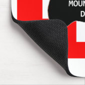 bernese Berg Hund Silhouette auf Fahne Rost. Mousepad (Ecke)