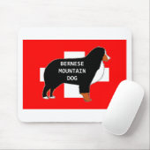 bernese Berg Hund Silhouette auf Fahne Rost. Mousepad (Mit Mouse)