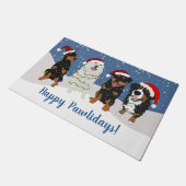 Bernese Doberman Pyrenees Rottweiler Fußmatte (Schrägansicht)