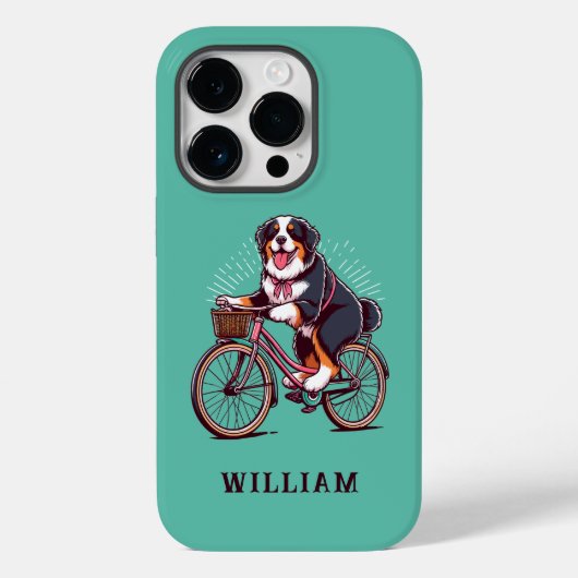 Bernese Dog Biker, Bike-Abenteuer Case-Mate iPhone Hülle (Rückseite)