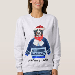 Bernese Dog Ugly Christmas Dog Mama Sweatshirt