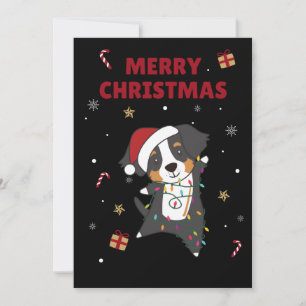 Bernese Frory Christmas Happy Christmas Hunde Feiertagskarte