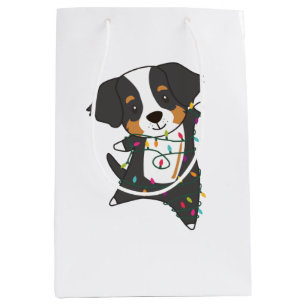 Bernese Frory Christmas Happy Christmas Hunde Mittlere Geschenktüte