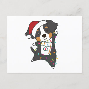 Bernese Frory Christmas Happy Christmas Hunde Postkarte