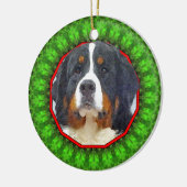 Bernese Gebirgshund glückliches Howliday Keramikornament (Links)