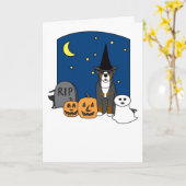 Bernese Gebirgshund Halloween Karte (Gelbe Blume)