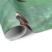 Bernese Gebirgshund im roten Hut von Sankt Geschenkpapier (Rolleneckpunkt)