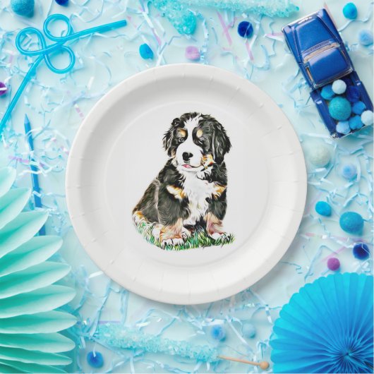 Bernese Gebirgshund Pappteller (Party)