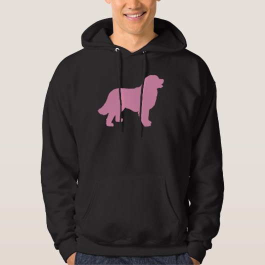 Bernese Gebirgshund (rosa Silhouette) Hoodie (Vorderseite)