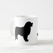 Bernese Gebirgshund (schwarze Silhouette) Kaffeetasse (Vorderseite Links)