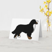 Bernese Gebirgshund Triclolor Karte (Gelbe Blume)
