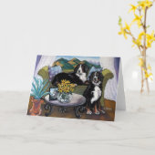 Bernese Gebirgshunde Karte (Gelbe Blume)