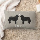 Bernese Gebirgshunde mit Herzen und Text Lendenkissen (Decke)