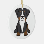 Bernese GebirgshundeCartoon Keramik Ornament (Rechts)
