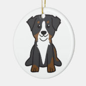 Bernese GebirgshundeCartoon Keramik Ornament (Links)