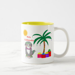 Bernese Gebirgshundehawaiianer-Weihnachten Zweifarbige Tasse