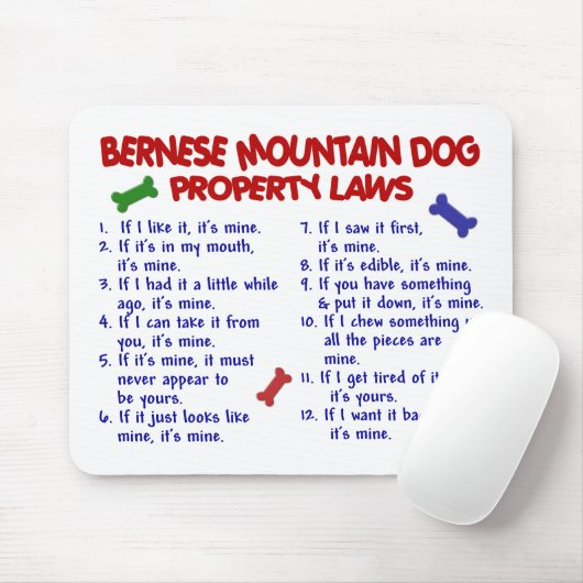 BERNESE GEBIRGShundeigentums-Gesetze 2 Mousepad (Mit Mouse)