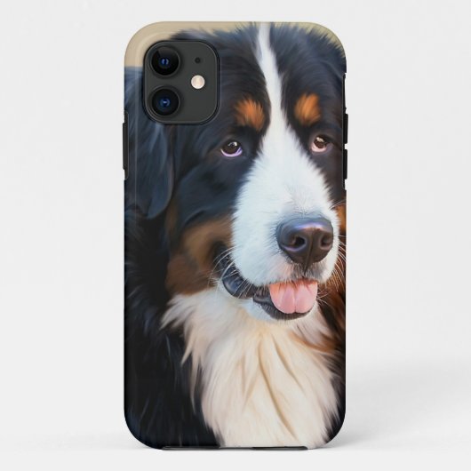 Bernese Gebirgshundeporträt Case-Mate iPhone Hülle (Rückseite)