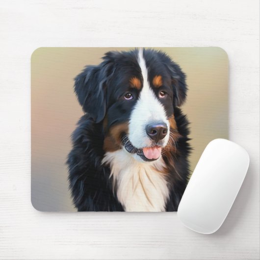 Bernese Gebirgshundeporträt Mousepad (Mit Mouse)