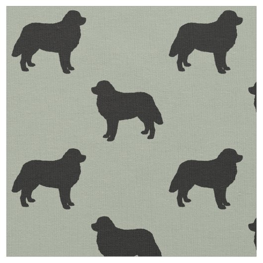 Bernese GebirgshundeSilhouette-Muster Stoff (Nahaufnahme)