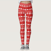 Bernese GebirgshundeSilhouette-Weihnachtsmuster Leggings (Vorderseite)