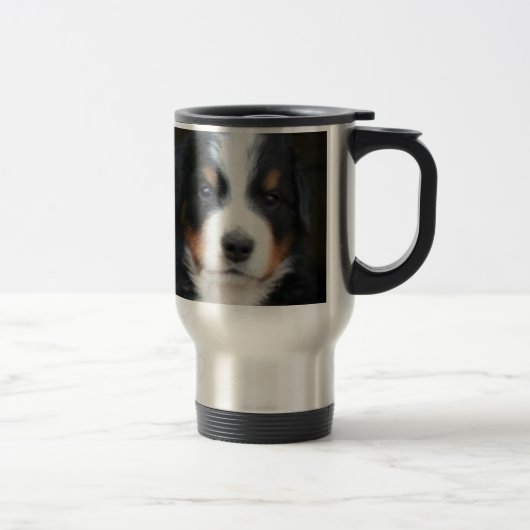 Bernese Gebirgshundewelpenreise-Tasse Reisebecher (Rechts)